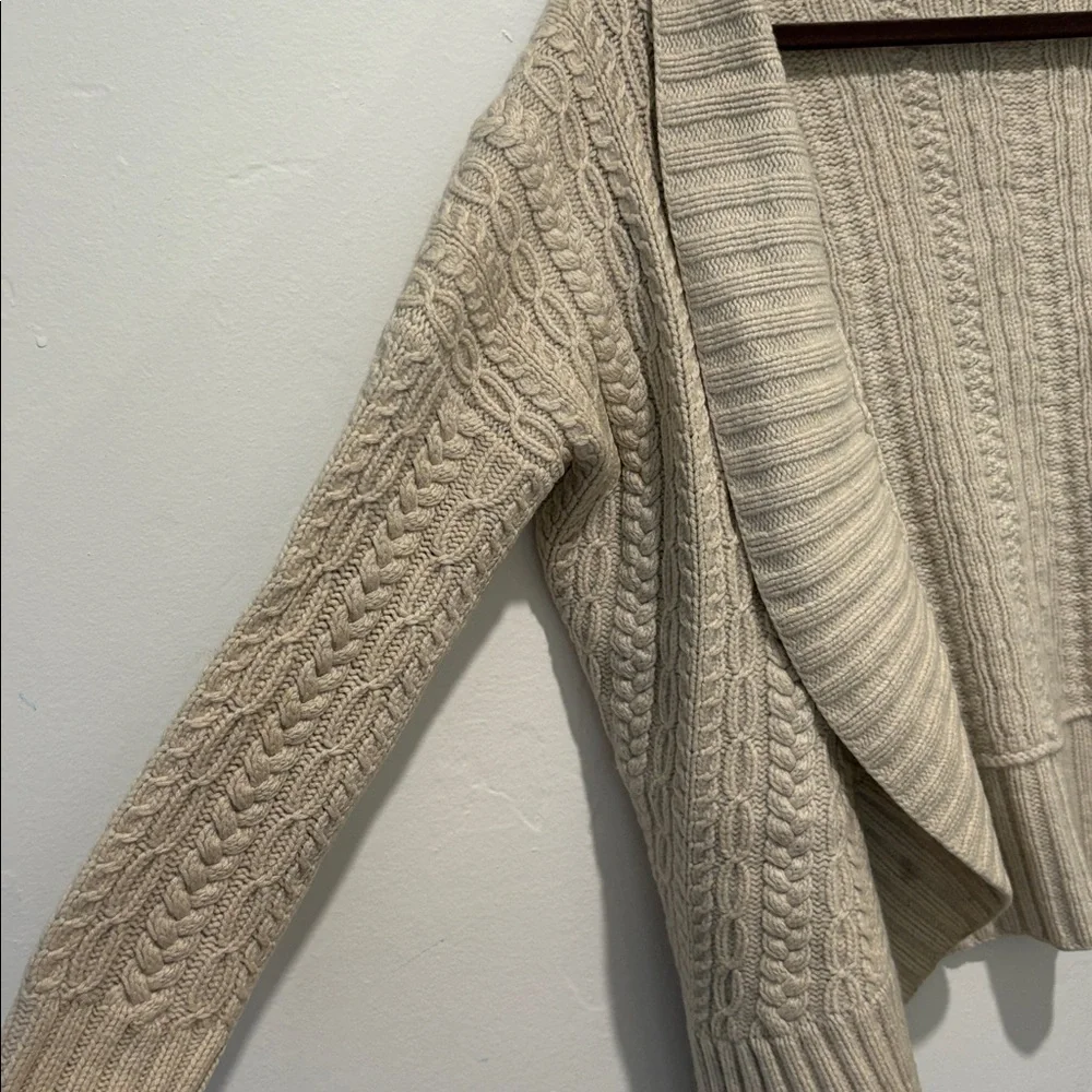 TSE Cream Cable Knit Cardigan - Picture 9 of 12